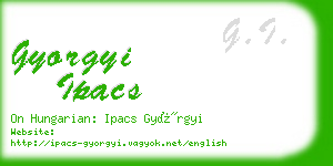 gyorgyi ipacs business card